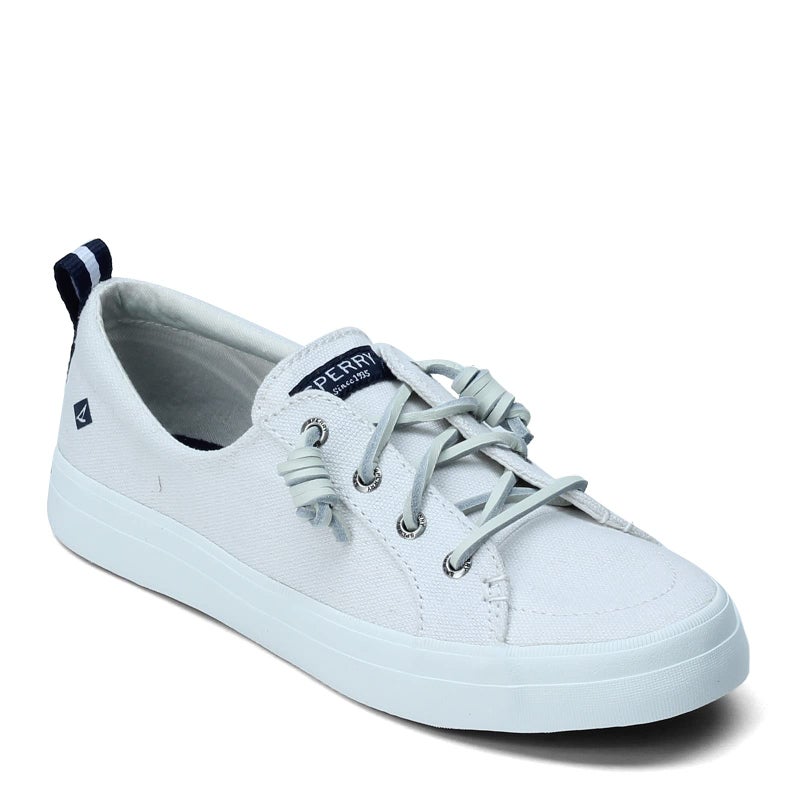 Sperry Womens Crest Vibe Linen Sneaker, White, 9 - Image 2